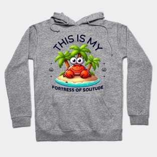 Happy Crab on Deserted Island Hoodie